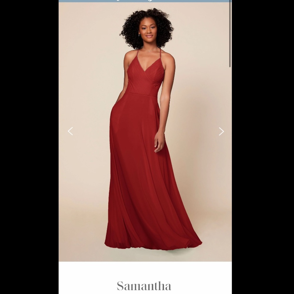 Dear Cleo Bridesmaid dress in Red Velvet - size 10
